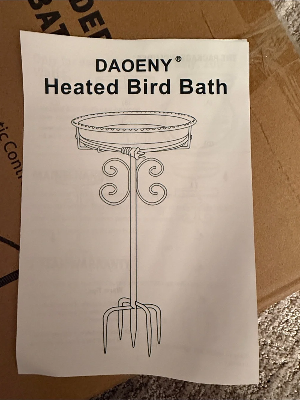 Heated Bird Bath